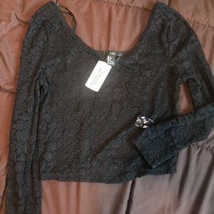 Long sleeve lace top